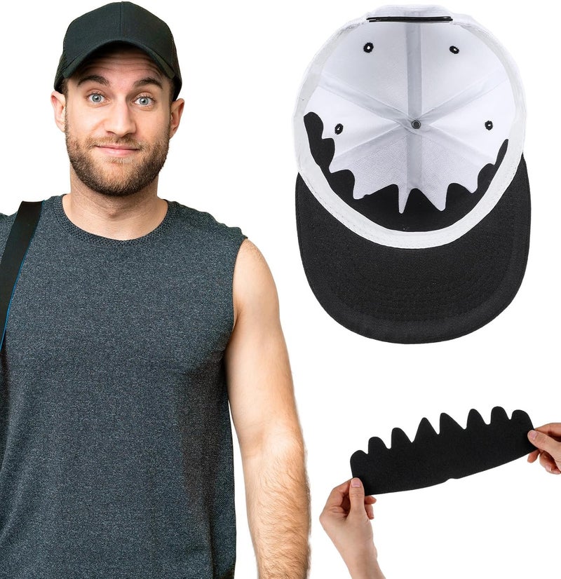 ValueBargain 12Pcs Hat Shaper Insert, 10 * 4 Inch No Sweat Hat Liners for Men for Baseball Caps & Sun Hats, Washable Reusable Hats Shaper Insert, Black - Image 3
